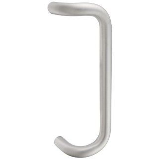 Rockwood BF158.28 Aluminum 90 Offset Door Pull, 1" Diameter x 12" CTC, Type 1 Thru Bolt Mounting for 1 3/4" Door, Clear Anodized Finish Hardware Handles And Pulls