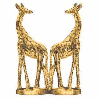 Gold Giraffe Sculpture (with Stand) Acrylic Cut Out