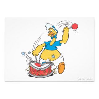 Baby Huey Playing Drum   Color Invite