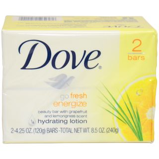 Dove Go Fresh Energize Hydrating Lotion Beauty Bar Soap (Pack of 2) Dove Soaps