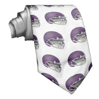 Eggplant Purple Football Helmet Tie