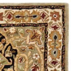 Handmade Persian Legend Soft Green/ Ivory Wool Rug (2'6 x 10') Safavieh Runner Rugs