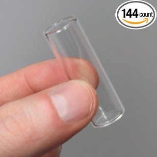 Glass Shell Vials, 1 dram, Cork No. 4, Rubber Stopper No. 00, Pack of 144 Science Lab Sample Vials