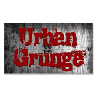 Urban Grunge Metal Look Business Cards