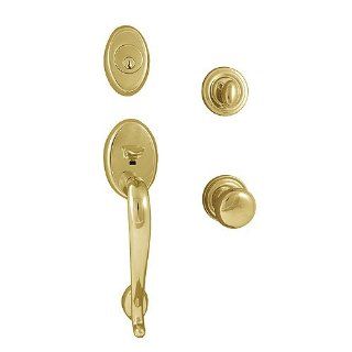 Pegasus Premium Entry Handleset Lockset Polished Brass 146 365   Entry Door Handle Lock Sets