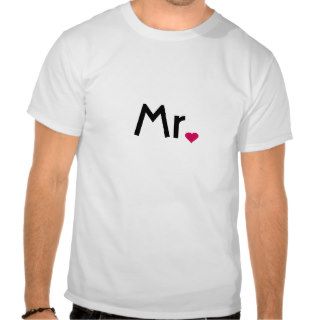 Mr t shirt   Mr and Mrs t shirt set in white