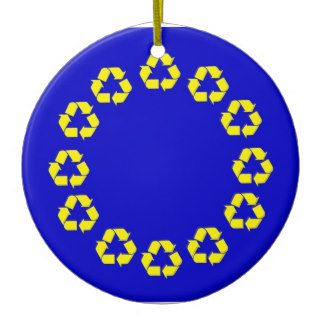 EU recycling flag Christmas Ornament