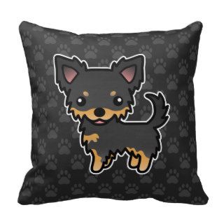 Chihuahua Black And Tan Long Coat Pillow