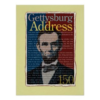 Gettysburg Address 150th Anniversary Poster