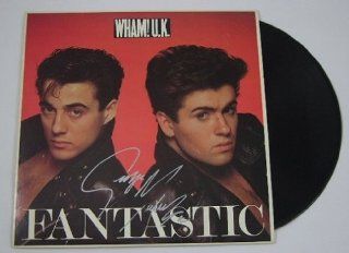 George Michael Wham U.K. Fantastic Real Signed Autographed Lp Record Album Vinyl Loa Entertainment Collectibles