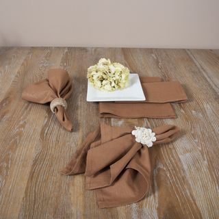 Bronze with Gold Glitter Classic Napkins (Set of 4) Table Linens