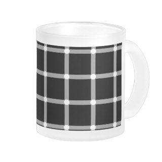 A scintillating black and white grid optical illus coffee mugs