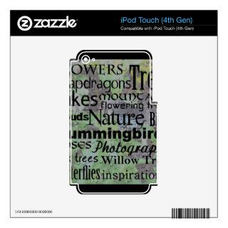Nature Word Art iPod Touch 4G Skins