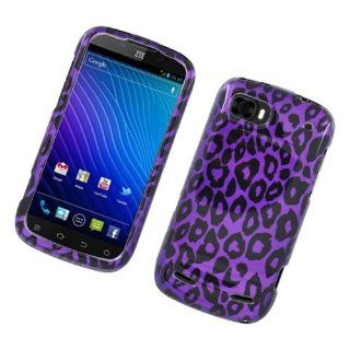 Eagle Cell PIZTEN861G2D171 Stylish Hard Snap On Protective Case for ZTE Warp Sequent N861   Retail Packaging   Purple Leopard Cell Phones & Accessories