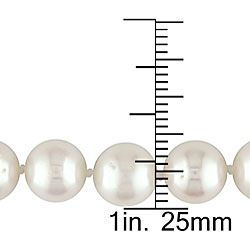 Miadora White 8.5 9.5mm Freshwater Pearl Strand Necklace (18 24 inch) Miadora Pearl Necklaces
