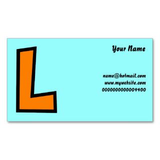 Monogram Letter L, Your Name, Business Cards