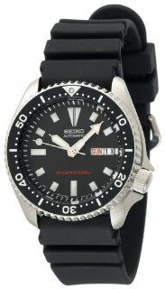 Seiko Men's SKX173 Stainless Steel and Black Polyurethane Automatic Dive Watch Seiko Watches