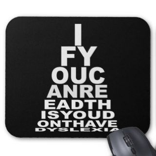 Offensive dyslexic mouse pad