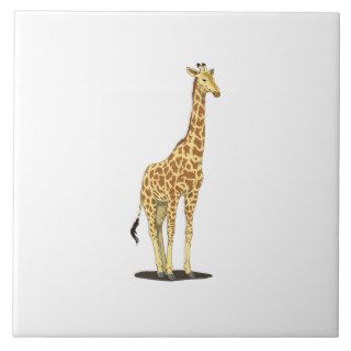 Giraffe cartoon ceramic tile