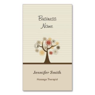 Massage Therapist   Stylish Natural Theme Business Card Template