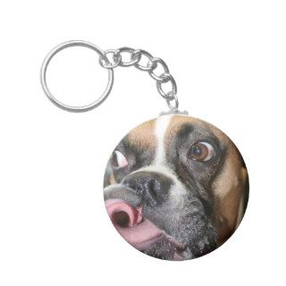 Funny Boxer Dog Key Chains