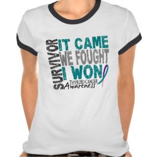 Thyroid Cancer Survivor It Came We Fought I Won Tshirt