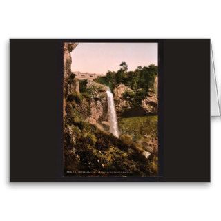 Salins waterfall, near de Mauriac, Auvergne Mounta Cards
