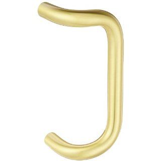 Rockwood BF157ABTB16.4 Brass 90 Offset Door Pull, 1" Diameter x 9" CTC, Type 16 Back To Back Mounting for 1 3/4" Door, Satin Clear Coated Finish Hardware Handles And Pulls