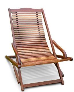 VIFAH V157 Outdoor Wood Reclining Folding Lounge, Natural Wood Finish, 25 by 40 by 28 Inch (Discontinued by Manufacturer)  Patio Lounge Chairs  Patio, Lawn & Garden