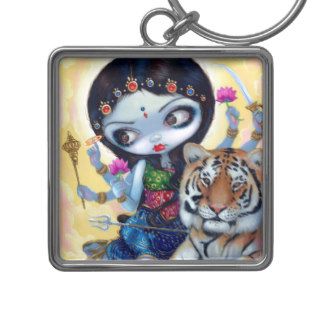 "Durga and the Tiger" Keychain