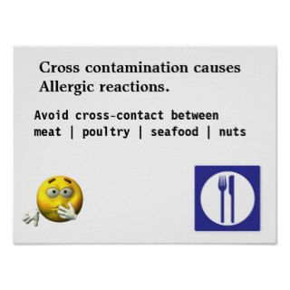 Cross contamination causes Allergic reactions. Print