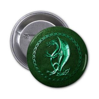 Green Celtic Dragon Pins