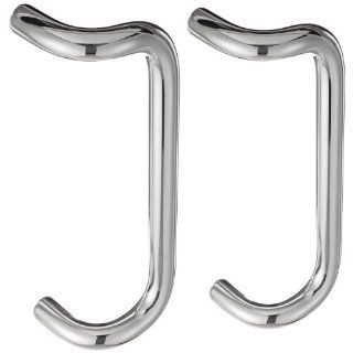 Rockwood BF158BTB16.32 Stainless Steel 90 Offset Door Pull, 1" Diameter x 12" CTC, Type 16 Back To Back Mounting for 1 3/4" Door, Polished Finish Hardware Handles And Pulls