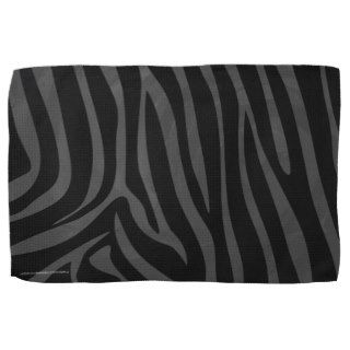 Zebra Black and Gray Print Kitchen Towels
