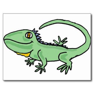 XX  Funny Iguana Cartoon Postcard