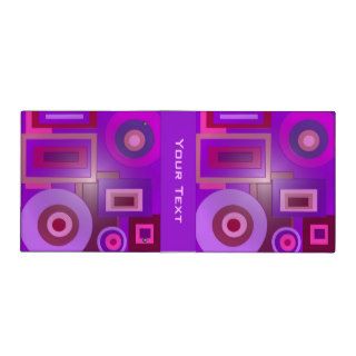 purple shapes 3 ring binder