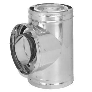 DuraVent DuraPlus 6 in. Stainless Steel Tee with Cap 6DP TSS