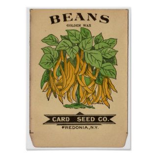 Vintage Seed Packets Poster