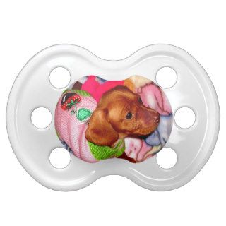 Cute Puppy Pacifier Dachshund Baby Stuff
