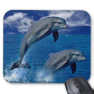 Dolphins  jumping for joy on a mouse pad