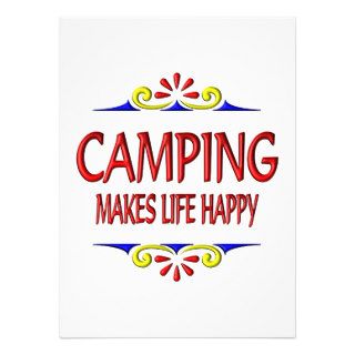 Camping Makes Life Happy Announcements