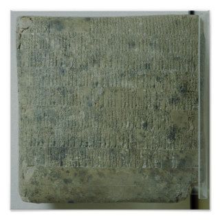 Tablet with cuneiform script poster