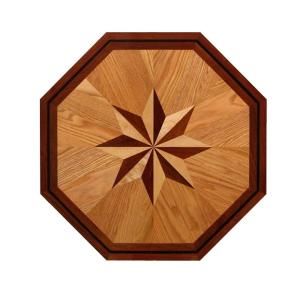 PID Floors Octagon Medallion Unfinished Decorative Wood Floor Inlay MT002   5 in. x 3 in. Take Home Sample MT002S
