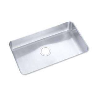 Elkay Lustertone Undermount Stainless Steel 29 1/2x17 1/2x7.5 0 Hole Single Bowl Kitchen Sink ELU2816