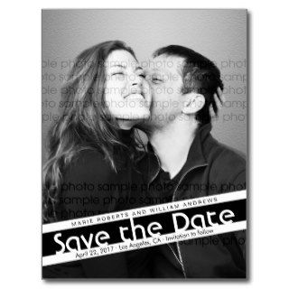 Modern Save the Date Photo Postcard with wording