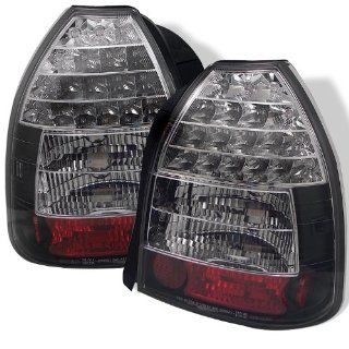 Honda Civic 1996 1997 1998 1999 2000 3DR LED Tail Lights   Black Automotive