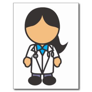 Female Medical Doctor Profession Post Cards