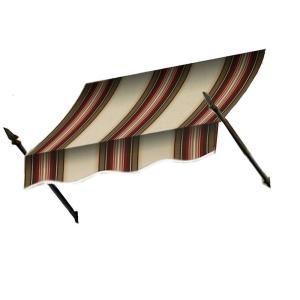 AWNTECH 10 ft. New Orleans Awning (31 in. H x 16 in. D) in Brown/Terra Cotta NO21 10BRTER