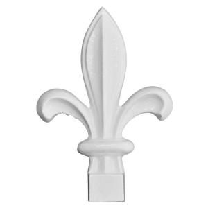 Unique Home Designs White Fleur De Lis Finials Set of 4 SWA0110WHT3005