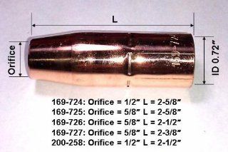 5 Gas Nozzles 169 726 169726 5/8" Flush Tip for Miller Hobart MIG Welding Guns   Mig Welding Equipment  